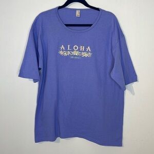 Vintage pastel embroidered Hawaii t-shirt